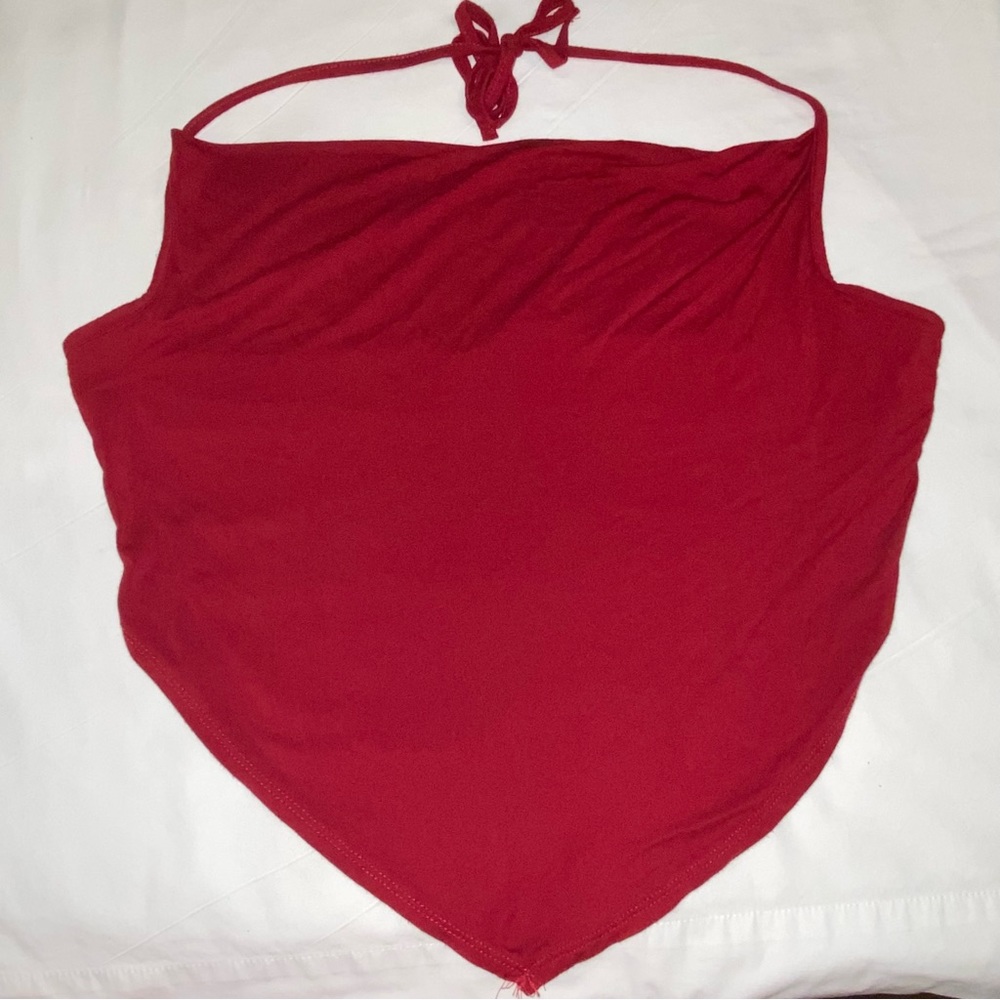 Shein Red Bandanna Crop Top